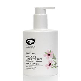 Green People Manuka & Lemon Tea Tree Antibacterial Hand Wash 300ml| Natural & Organic Hand Wash for Kitchen or Bathroom | Paraben Free & SLS Free | Gentle on Sensitive Skin | Cruelty Free & Vegan