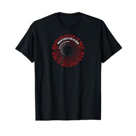 Manchester Is Red Circular Funny United Football Supporter T-Shirt