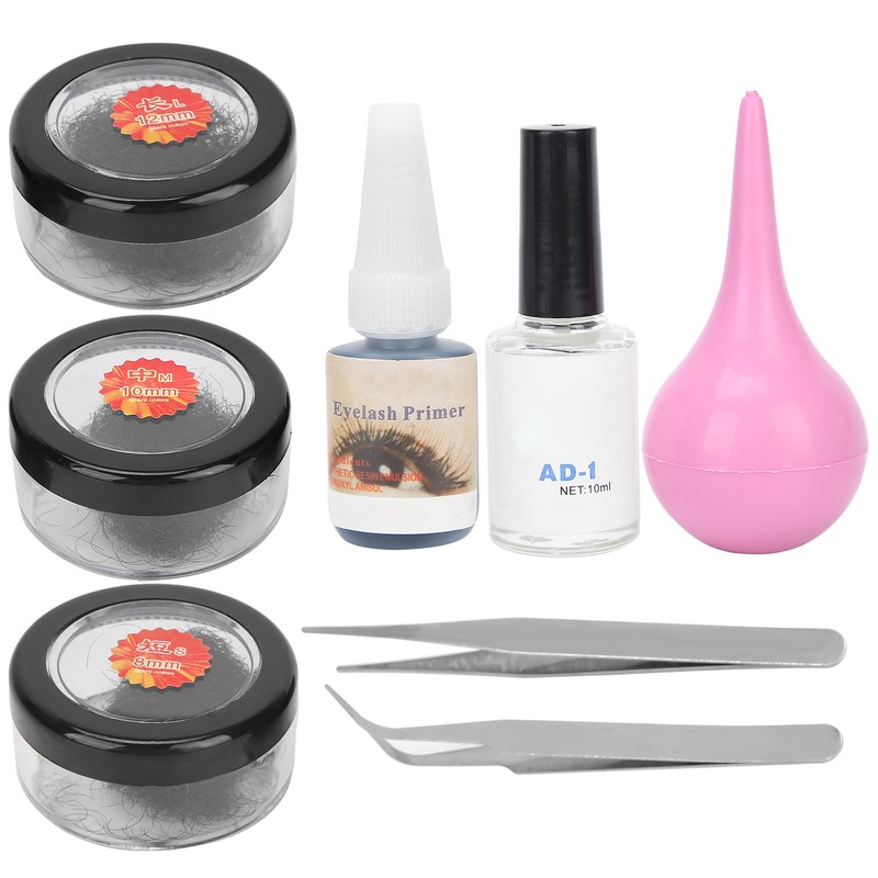 Eyelash Extension Practice Tool Kit Portable False Eyelashes Glue Remover