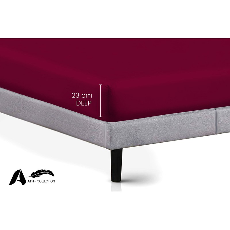 AATH COLLECTION Egyptian Cotton Fitted Sheet 23 CM Deep, 200