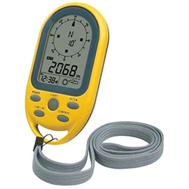 Technoline EA 3050 Compass with Altimeter, Barometric Pressure Display, Time, Weather Trend Display, Yellow, 5.4 x 10.3 x 1.7 cm, Yellow/Grey