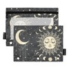 PJGINUIUA Tarot Sun Moon Goth Binder Pouch Zippered Pencil Pouches