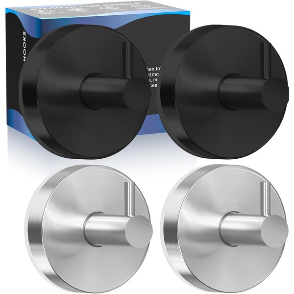 SSSQMYN Set of 4 Suction Cup Towel Hooks (2 Black