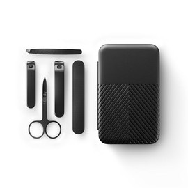 MANSCAPED Shears 3.0, kit de viaje para cuidado de uas para hombres de 5 piezas, cortaas de manos y pies, lima de uas, pinzas de punta inclinada,...  