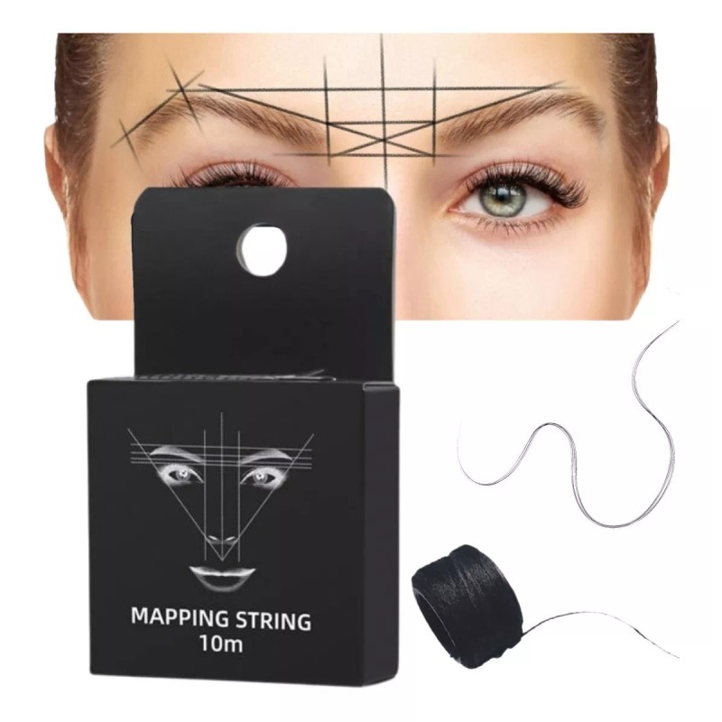 Universo en Linea Hilo Entintado Cejas Mapa Mapping Diseño Microblading