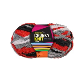 Yatsal Microfibre 3-Ply Chunky Knitting Yarn 100 g, Red Mix