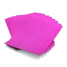 Sixstore 10 x A4 Glitter Paper 250gsm Glitter Card Mixed Colours Glitter Card A4 Glitter Card Craft Card for Crafts Decoration Hot Pink