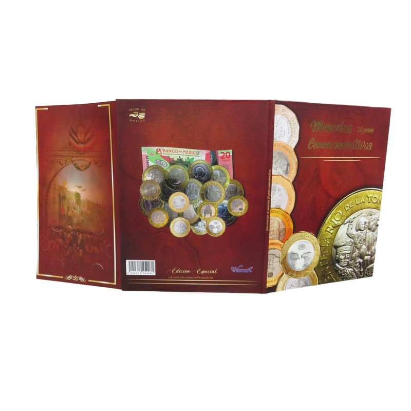 Numart Album para Monedas DE 20 Pesos Y Billete BICENTENARIO
