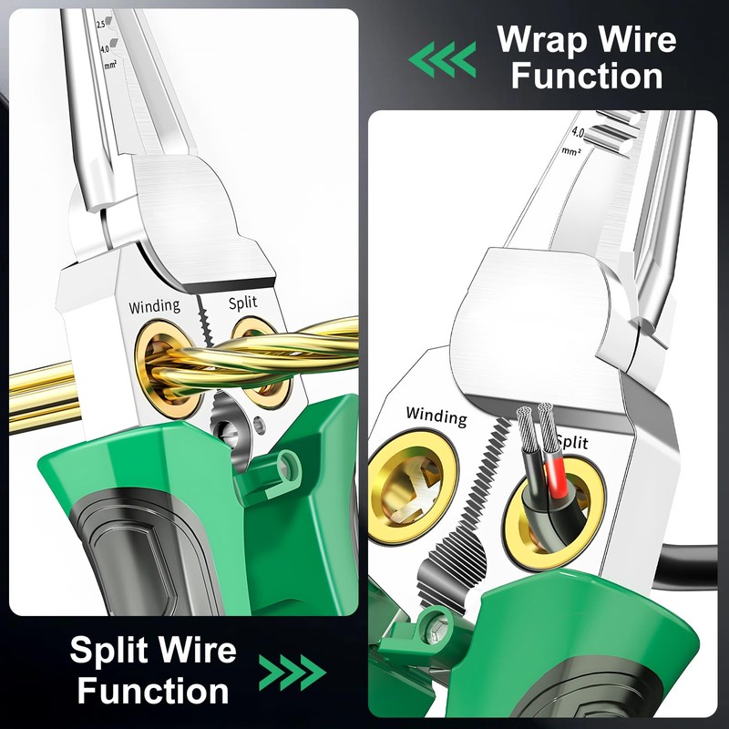 8 in 1 Wire Stripping Pliers with Voltage Tester, Multi-function