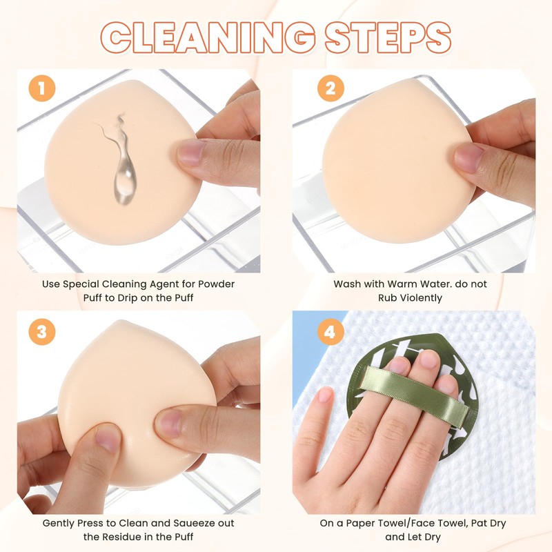 BOHUIZ 6 Piece Make Up Sponge Set, Makeup Sponge Powder