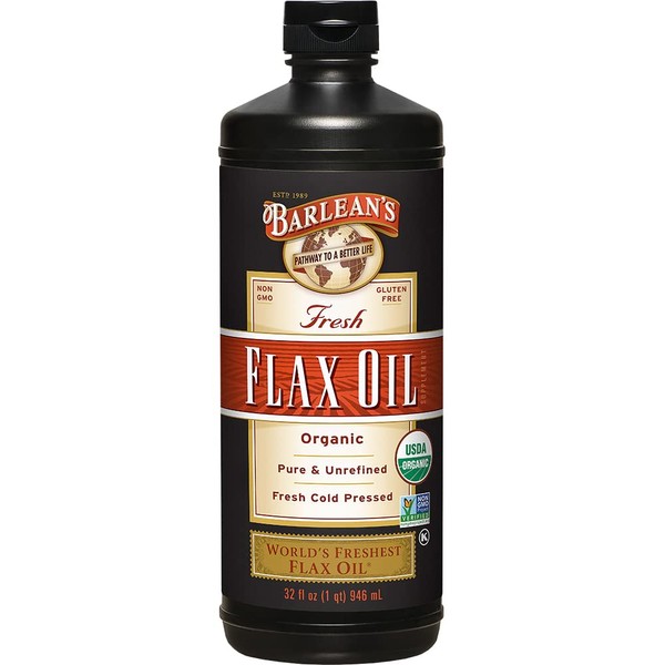 Barlean's Barlean's Organic Flaxseed Oil Liquid, Cold Press Flax Seeds,