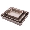 Dicunoy Set of 3 Deep Baking Pans, Nonstick Rectangle Cake