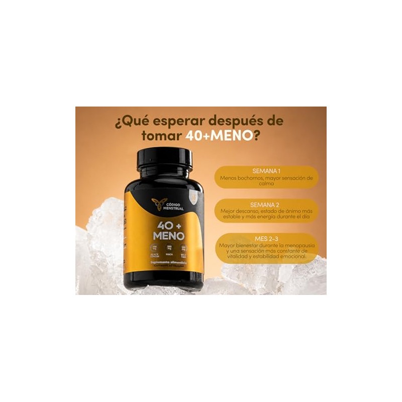 Meno Apoyo Natural Menopausia Perimenopausia Bienestar Hormonal Femenino Bochornos Suplemento