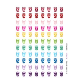 Monthly Planner Stickers Rainbow Recycle Bin Recycling Stickers Planner Labels Compatible with Erin Condren Vertical Life Planner
