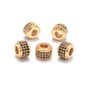 AD Beads Zircon Pave Rhinestones big hole Rondelle Spacer Beads