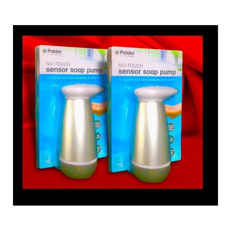 Polder 2 PACK No-Touch Sensor Soap Pump Dispenser:Auto