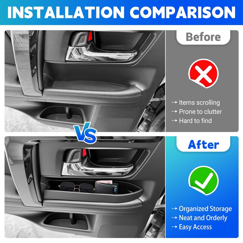 Titibett Door Handle Storage Fits for 2010-2024 Toyota 4Runner