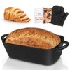 Lvmol 9.5×5 Inch Cast Iron Loaf Pan - Pre-Seasoned Sourdough