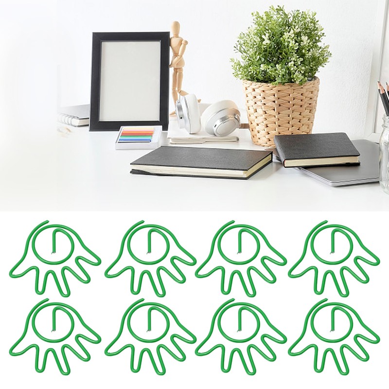 100pcs Paper Clips Innovative Cute Small Palm Shape Reusable Mini