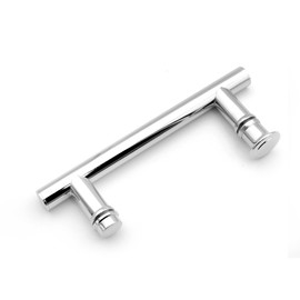 1 Pack Stainless Steel 304 Shower Round Glass Door Handle 145mm Hole to Hole Center for Shower Enclosure Shower Room Shower Cabin Shower Door Handles (1)