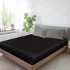 MOONLIGHT20015 Fitted Sheet Single 40cm Soft Brushed Microfiber with Satin