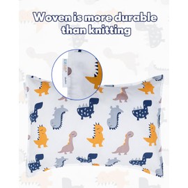 ALVABABY Cotton Toddler Pillowcases 2 Pack Kids Pillow Cover Fit 13"x 18" or 12"x16" Envelope for Girl Boy Sleepy Travel (Pillowcase Only)