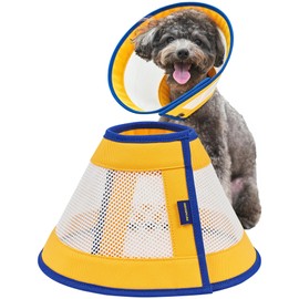 Pethroom Pet Room for Dogs, Elizabeth Collar, Medium, Impact Reduction, Skin Diseases, Wound Protection, Pet Care, 3D Air Mesh, Breathable, Adjustable Size (Dog Only)