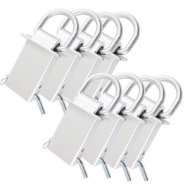 Heavy Duty Adjustable Trailer Stake Pocket D Ring Zinc Coated w/ 1/2" Hitch Pin, Load limit 5400 lbs & 4 Adjustable Holes | Stake Pocket D-Ring Tie Down Utility for Flatbed Trucks and Trailer â 8 Pack