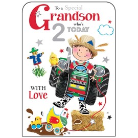 Grandson 2nd Birthday Card
