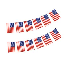 USA Flag Pack of 40 USA Flag Garland 11.4 m USA Flag USA Flag National Flag 14 x 21 cm for Garden Bar Decorations