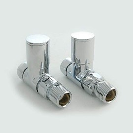 Straight Chrome Radiator Valves - Milan Manual Radiator Valve Set