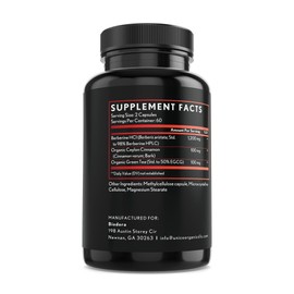 Biodora Berberine Advanced Plus with 1200mg Berberine - 100mg Ceylon Cinnamon and 100mg Green Tea Extract - 1400mg Per Dose -120 Capsules - 60 Day Supply - Supports Immune and Cardiovascular