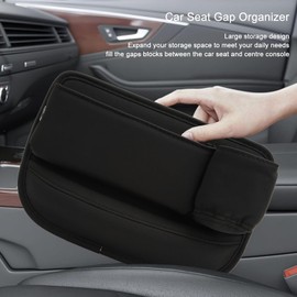 ACOUTO Organizador De Huecos De Asiento De Coche, Consola De Asiento Multifuncional Delantera De Cuero PU, Caja De Almacenamiento Lateral Con Portavasos Derecho