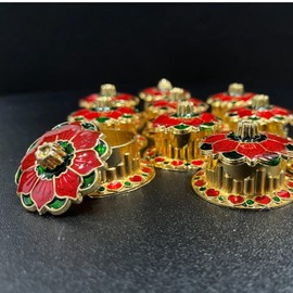 LOVENSPIRE Haldi Kumkum Holder Traditional Roli Chawal/Rice Holder Pooja Return Gift Indian Housewarming Hindu Wedding Favor Pujan Temple Decor Item Diwali Gifts