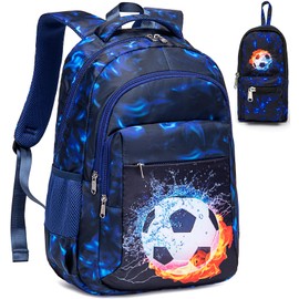 LEDAOU Kids Preschool Backpack Pencil Case Pouch Boys Girls Kindergarten BookBag Primary Waterproof School Bag 7 Pockets with Chest Strap