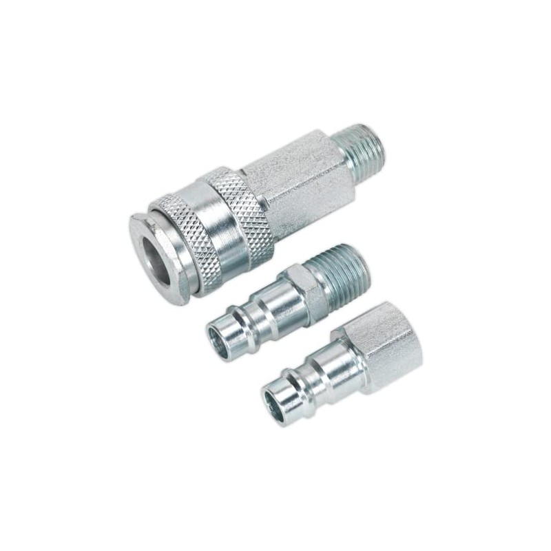Sealey Ach60 Air Tool Coupling Kit 1/4In Bsp High Flow