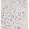 Valentines 5D Embossed Heart Nail Art Stickers Romantic Sliver Heart