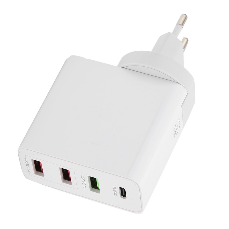 53W 4 Port Mobile Phone Charger 20W PD QC3.0 Fast