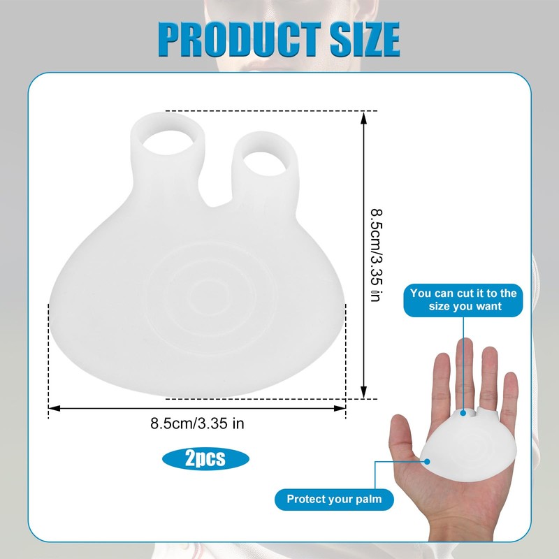 lasuroa 2pcs Baseball Palm Pads, Elastic Shock Absorbing Soft Thumb