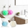 24 Pack Travel Size Loofah Individually Wrapped, Small Shower Puff