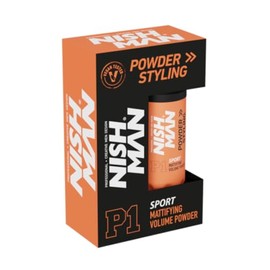 NISHMAN P1 Sport Polvo para Peinar, Volumen y Textura Mate, Aroma a Frutas Tropicales, 20 g