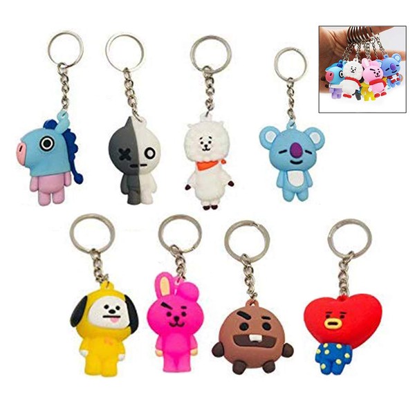 Gearmax 8 Pcs Keychain Cute Key Chain Cartoon Keychain Bag