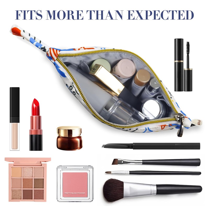 Gloppie Small Makeup Bag Cosmetic Bag for Purse Cute Makeup