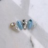 Blue Moon-Handmade Nail Tips - Short Almond / 블루문-수제네일팁 -