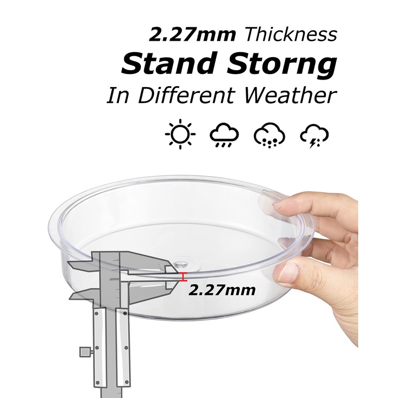 iBorn Plastic Bird Bath Bowl for Outside on Ground,Bird Water