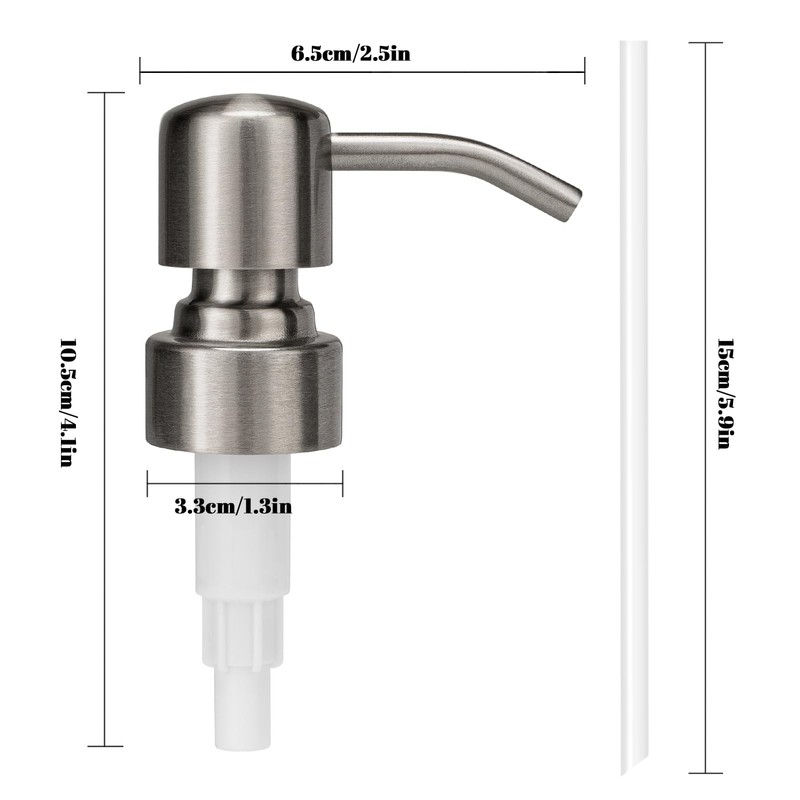 UHEY HOME 304 Stainless Steel Soap Dispenser Pump Replacement for