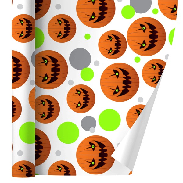 GRAPHICS & MORE Jack-o'-lantern Pumpkin Face Halloween Decoration Gift Wrap