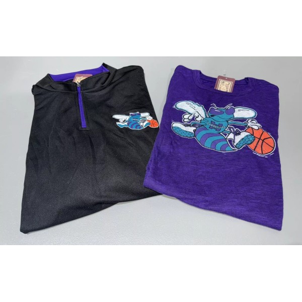 Majestic Combo Lot of 2 Men’s Charlotte Hornets Short-Sleeve &