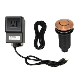 Akicon Rose Gold Garbage Disposal Kitchen Air Switch Kit, Single Outlet Sink Top/Counter Top Waste Disposal On/Off Switch Kit, 2-1/2'' Max Countertop Thickness - Akicon