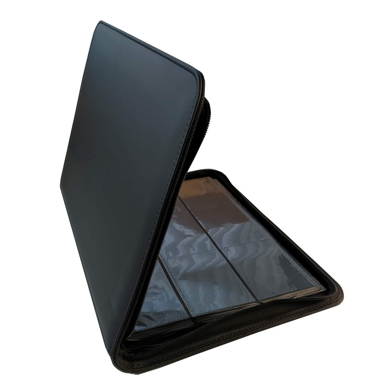 Arkero-G 18-Pocket Premium Zip Binder, Black/Black, 360 Cards Album/Zip Portfolio,